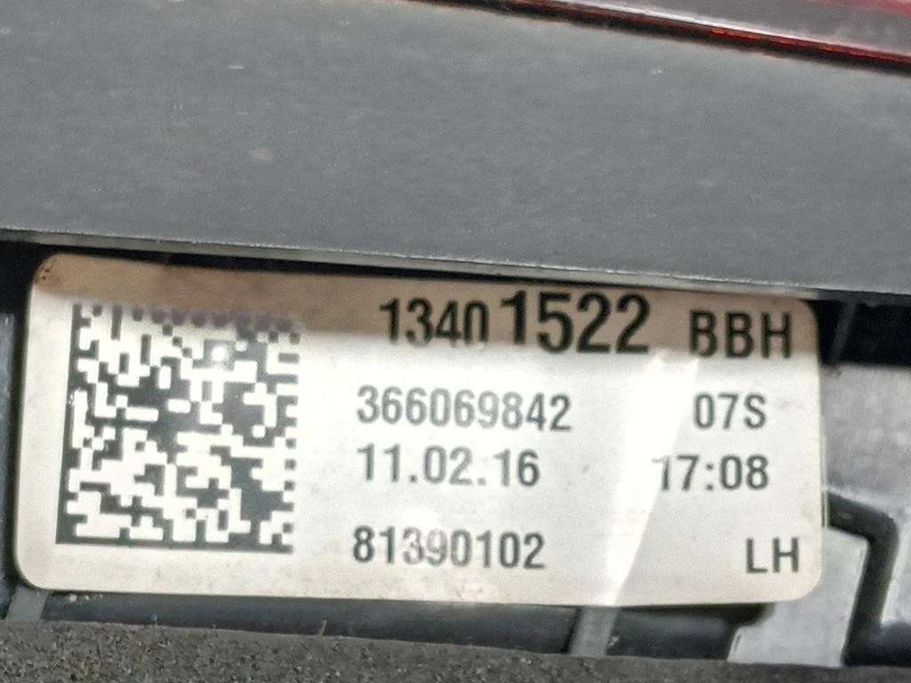 Fanale INT POST SX 13401522 Opel Astra K 2016