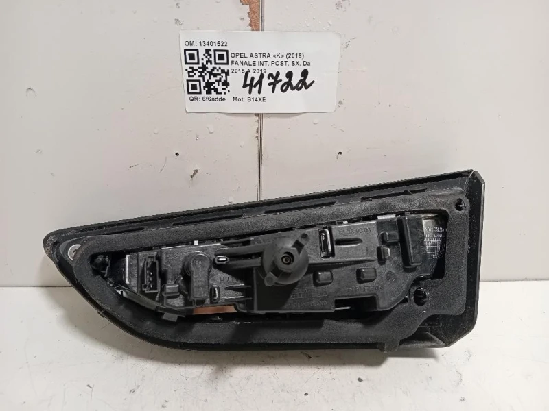 Fanale INT POST SX 13401522 Opel Astra K 2016