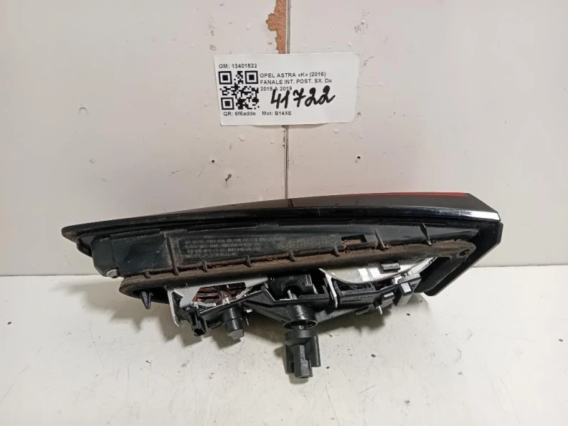 Fanale INT POST SX 13401522 Opel Astra K 2016