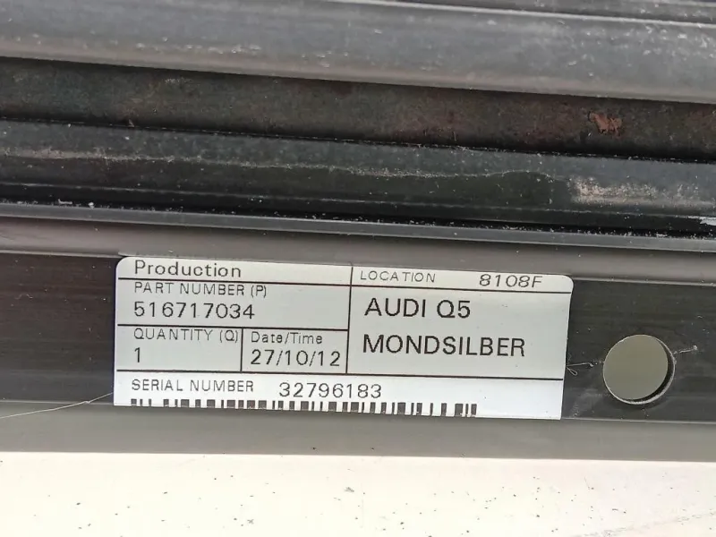 Tetto Panoramico Completo TETTO PANORAMICO COMPLETO Audi Q5 8RB 2012