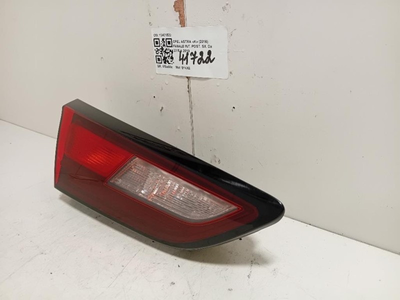 Fanale INT POST SX 13401522 Opel Astra K 2016