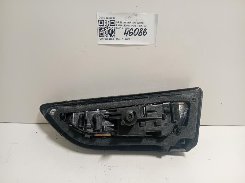 Fanale INT POST SX 39032992 Opel Astra K 2016