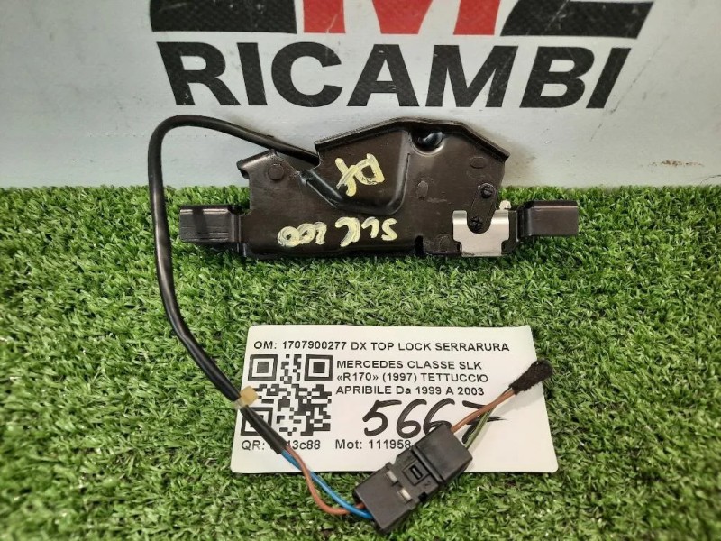 Tettuccio Apribile 1707900277 DX TOP LOCK SERRARURA Mercedes Classe SLK R170 1997