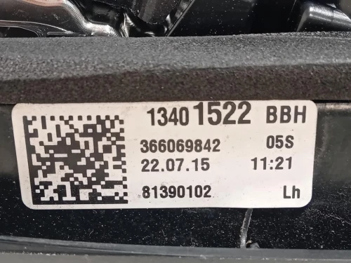 Fanale INT POST SX 13401522 Opel Astra K 2016