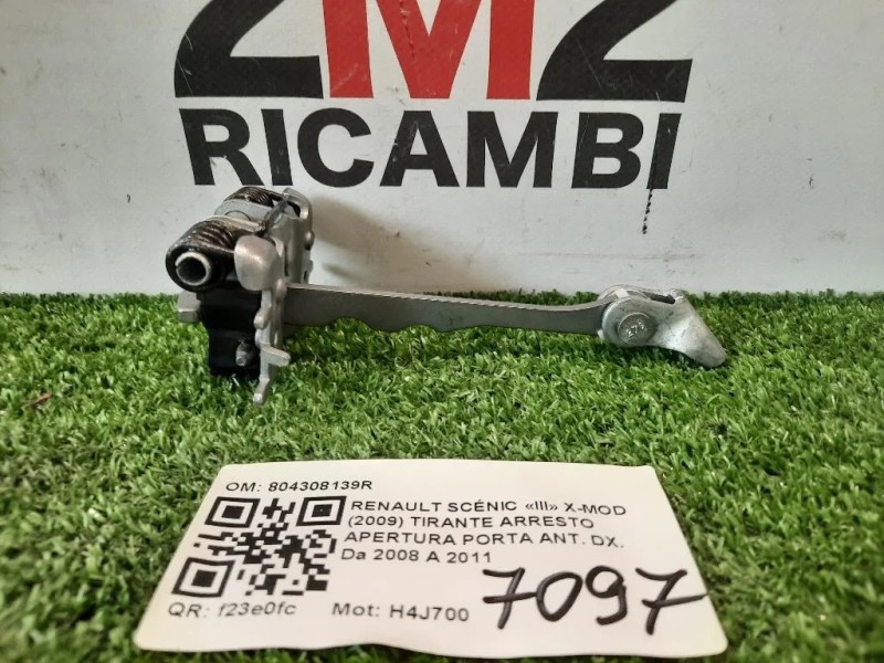 Tirante Arresto Apertura Porta ANT DX 804308139R Renault Scénic III X-mod 2009