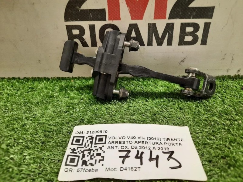 Tirante Arresto Apertura Porta ANT DX 31299810 Volvo V40 II 2012
