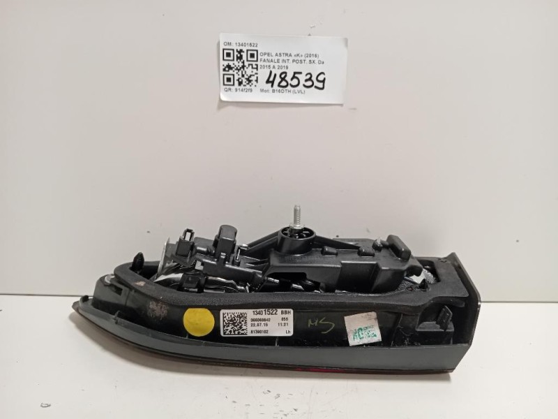 Fanale INT POST SX 13401522 Opel Astra K 2016