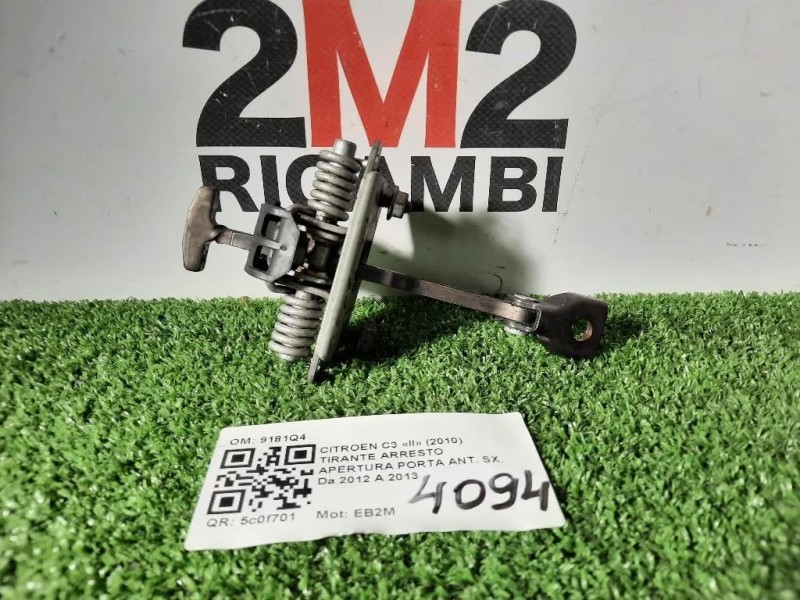 Tirante Arresto Apertura Porta ANT SX 9181Q4 Citroen C3 II 2010