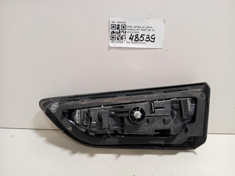 Fanale INT POST SX 13401522 Opel Astra K 2016