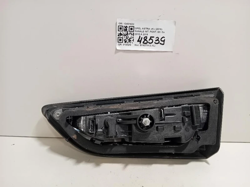 Fanale INT POST SX 13401522 Opel Astra K 2016