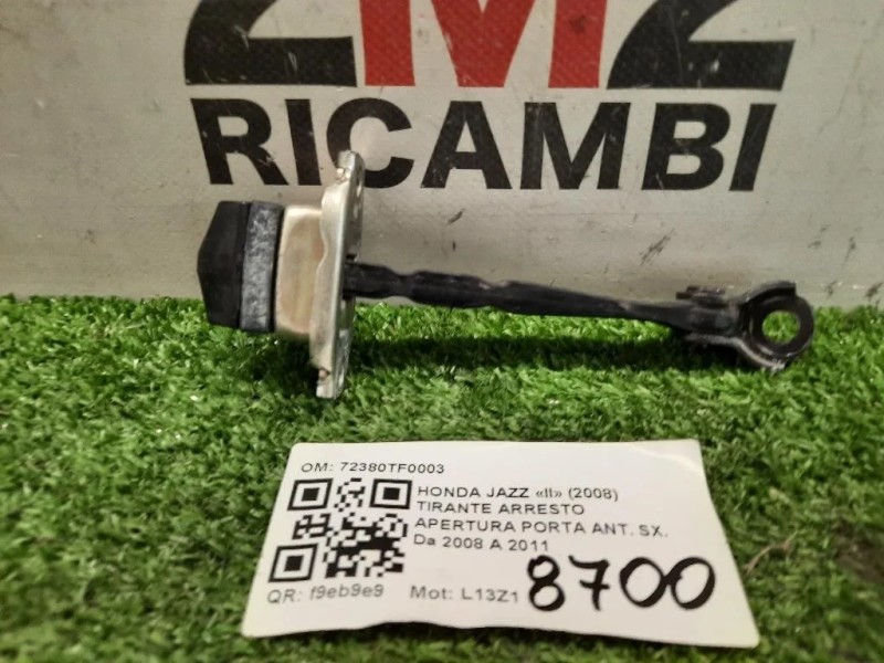 Tirante Arresto Apertura Porta ANT SX 72380TF0003 Honda JAZZ II 2008