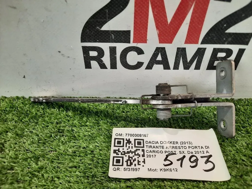 Tirante Arresto Porta DI Carico POST SX 7700308167 Dacia Dokker 2013