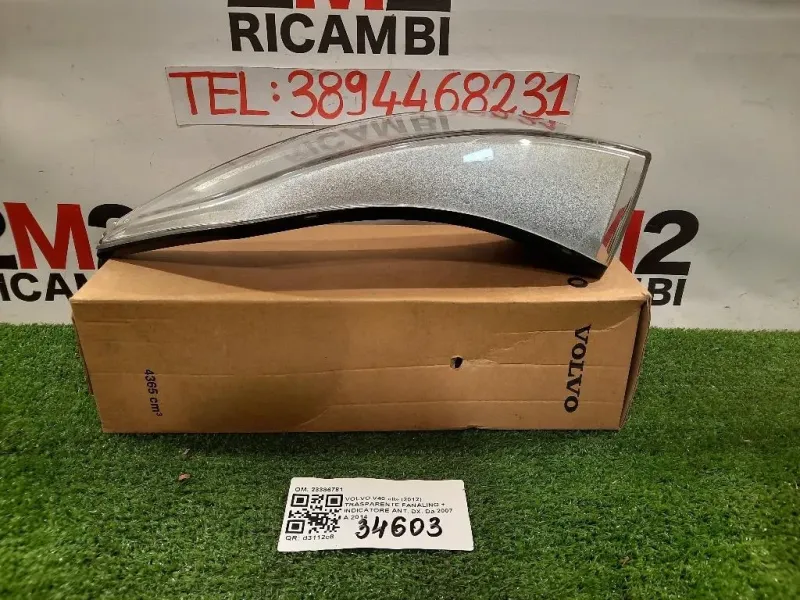 Trasparente Fanalino + Indicatore ANT DX 23386781 Volvo V40 II 2012