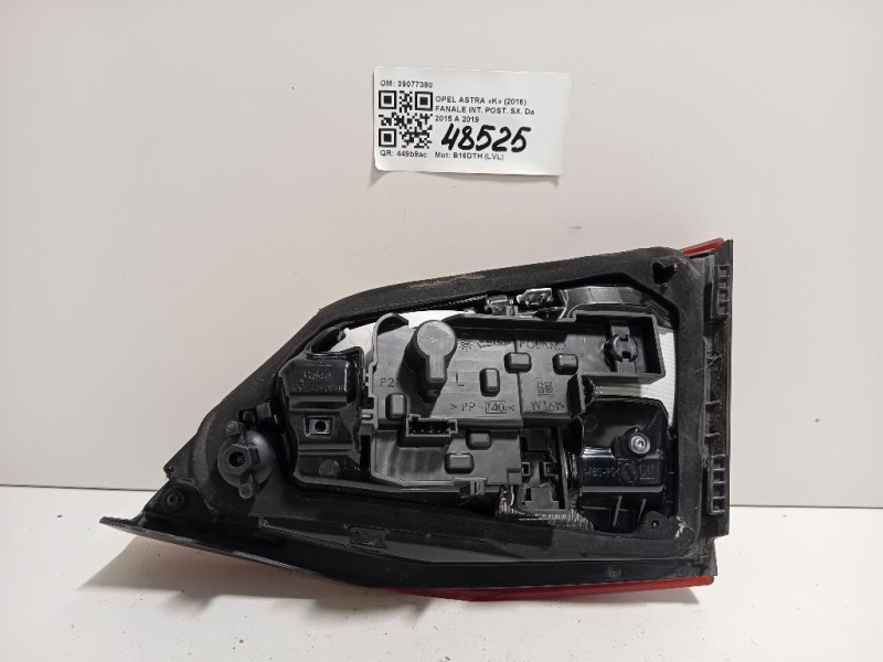 Fanale INT POST SX 39077380 Opel Astra K 2016