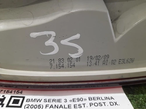 Fanale EST POST DX 7154154 Bmw Serie 3 E90 Berlina 2005