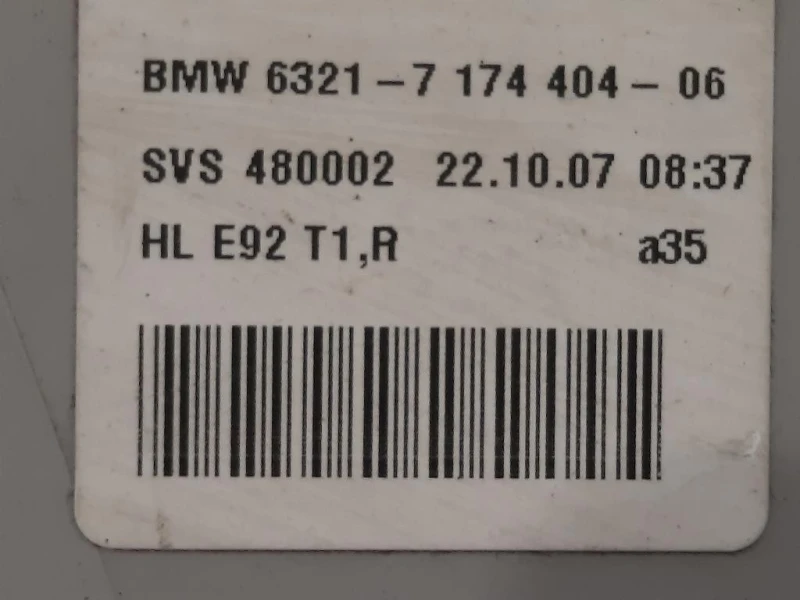 Fanale EST POST DX 7 174 404-06 Bmw Serie 3 E92 Coupe 2007