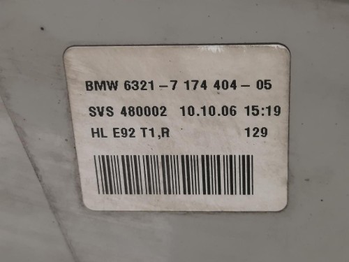 Fanale EST POST DX 7 174 404-06 Bmw Serie 3 E92 Coupe 2007