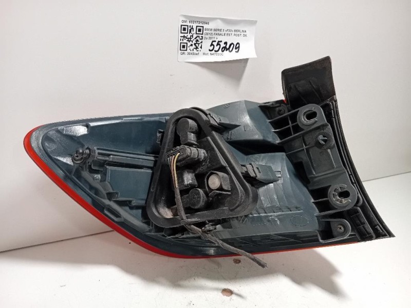 Fanale EST POST DX 63217312846 Bmw Serie 3 F30 Berlina 2012