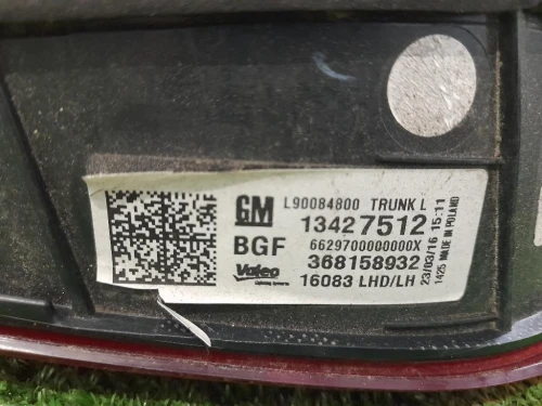 Fanale INT POST SX 13427512 Opel Astra K SW 2016