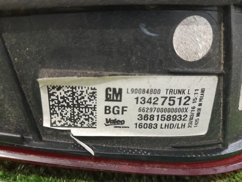 Fanale INT POST SX 13427512 Opel Astra K SW 2016