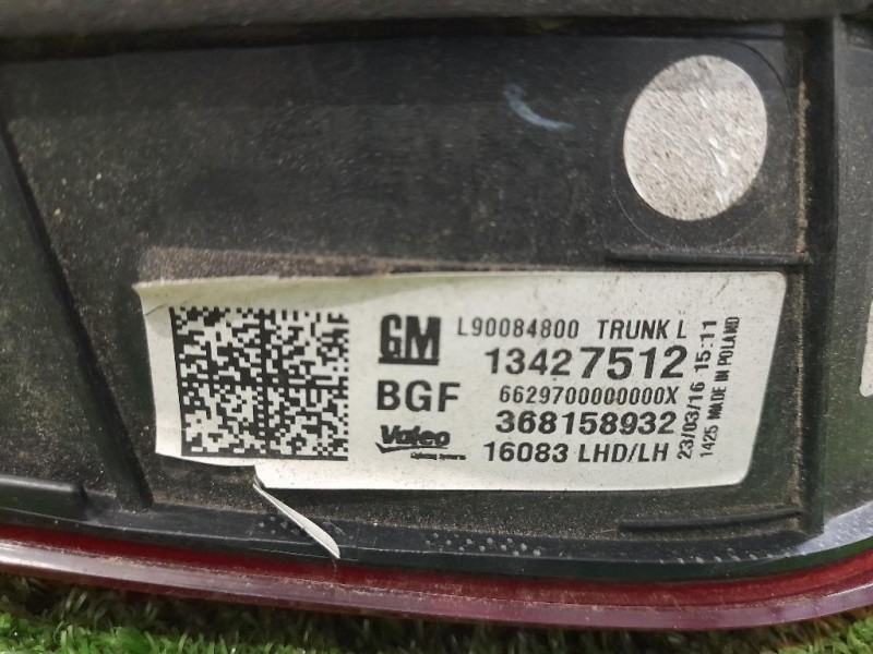 Fanale INT POST SX 13427512 Opel Astra K SW 2016