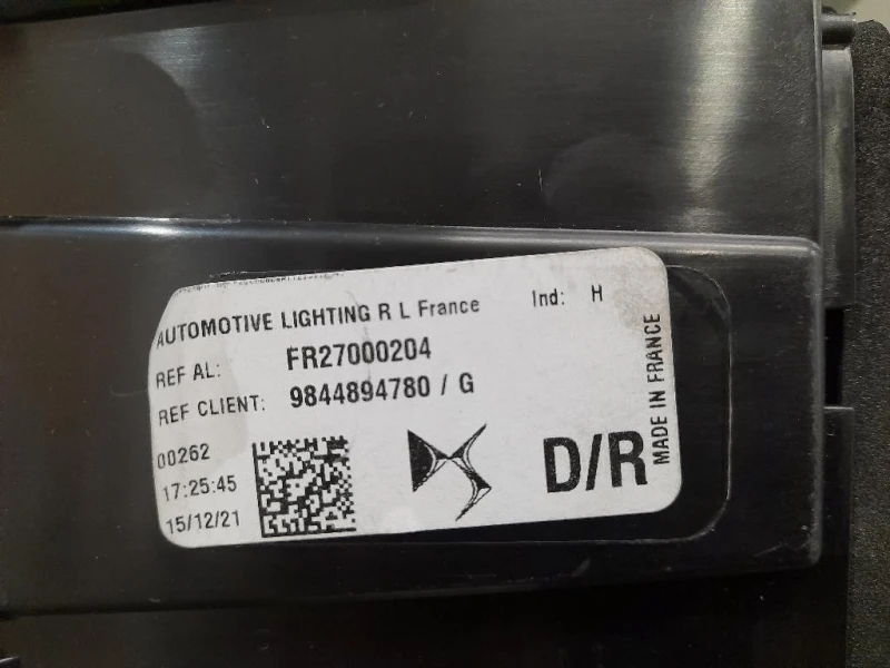 Fanale EST POST DX 9844894780G Citroen DS4 I 2016