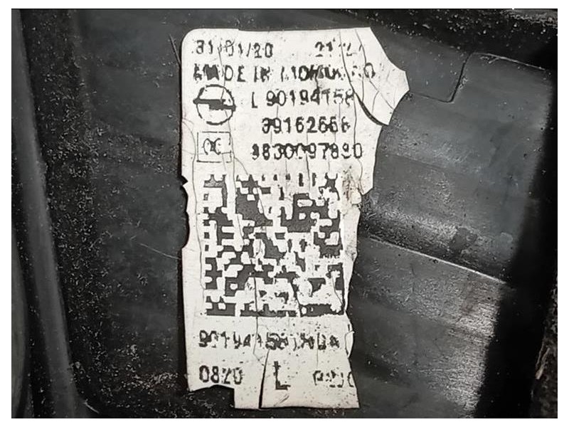 Fanale INT POST SX 9830097780 SINISTRO SX Opel Corsa F 2019