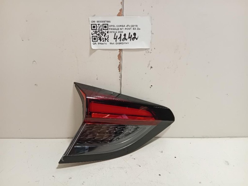 Fanale INT POST SX 9830097780 SINISTRO SX Opel Corsa F 2019