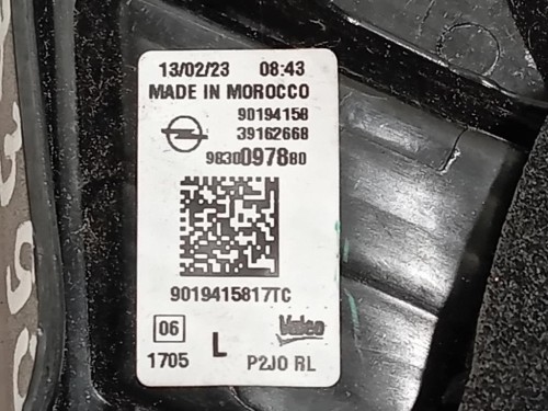 Fanale INT POST SX 9830097880 Opel Corsa F 2019