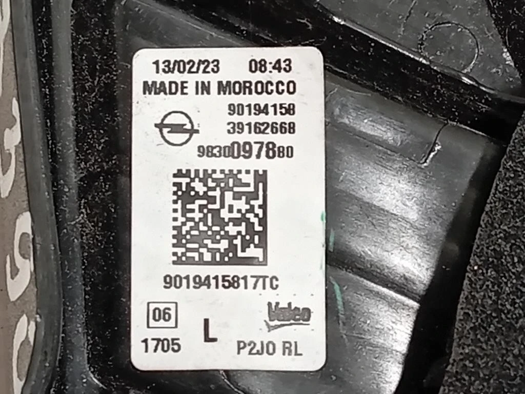 Fanale INT POST SX 9830097880 Opel Corsa F 2019