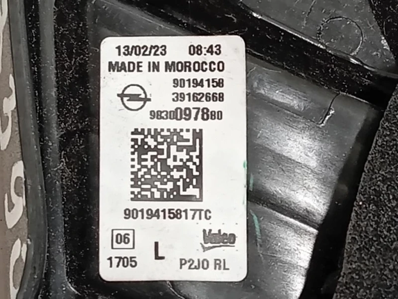 Fanale INT POST SX 9830097880 Opel Corsa F 2019