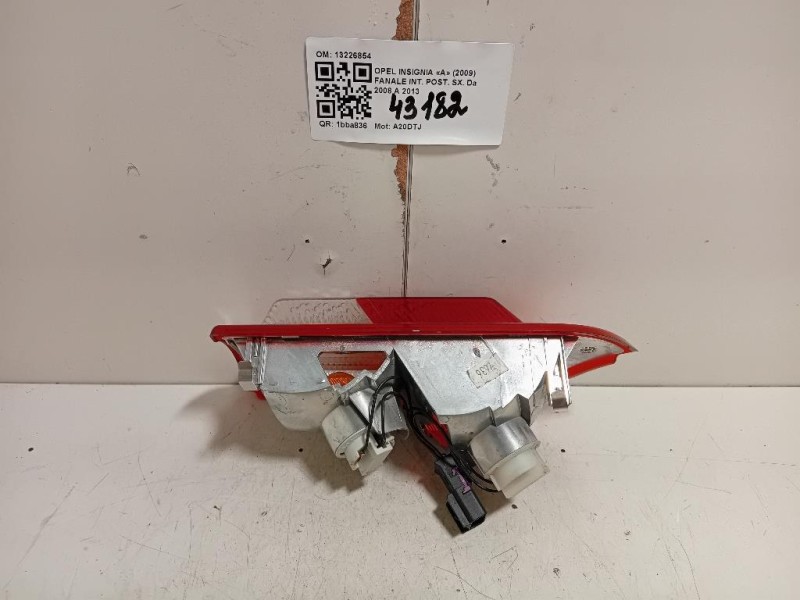 Fanale INT POST SX 13226854 SX Opel Insignia A 2009