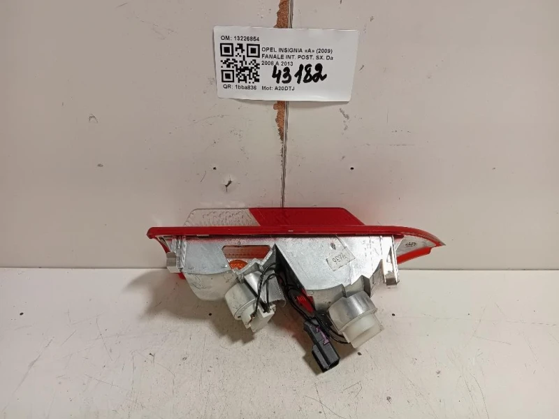 Fanale INT POST SX 13226854 SX Opel Insignia A 2009