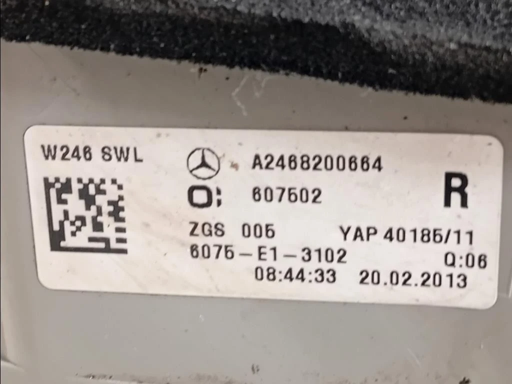 Fanale EST POST DX A2468200664 Mercedes Classe B W246 2012