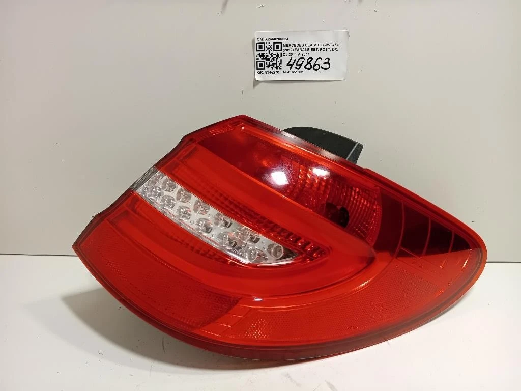 Fanale EST POST DX A2468200664 Mercedes Classe B W246 2012