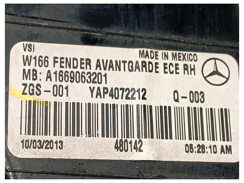 Fanale EST POST DX A1669063201 Mercedes Classe ML W166 2012