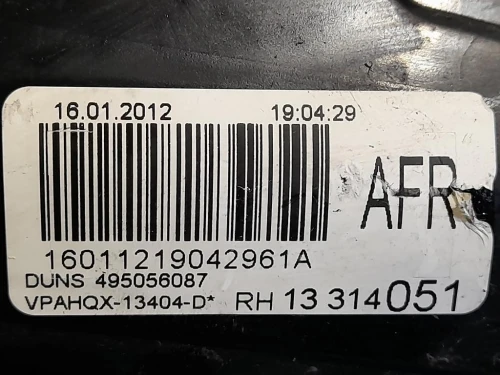 Fanale EST POST DX 13314051 Opel Astra J 2010