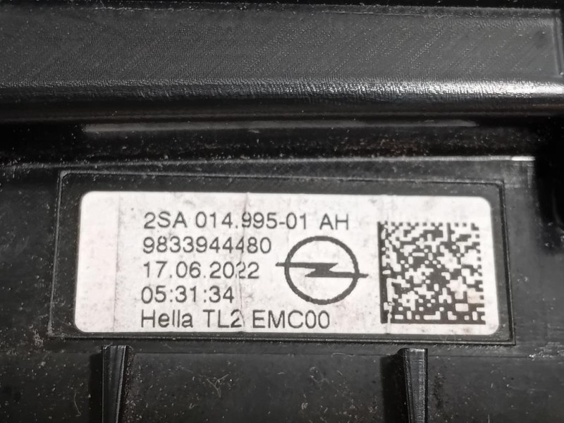 Fanale INT POST SX 9833944480 Opel Mokka B 2020