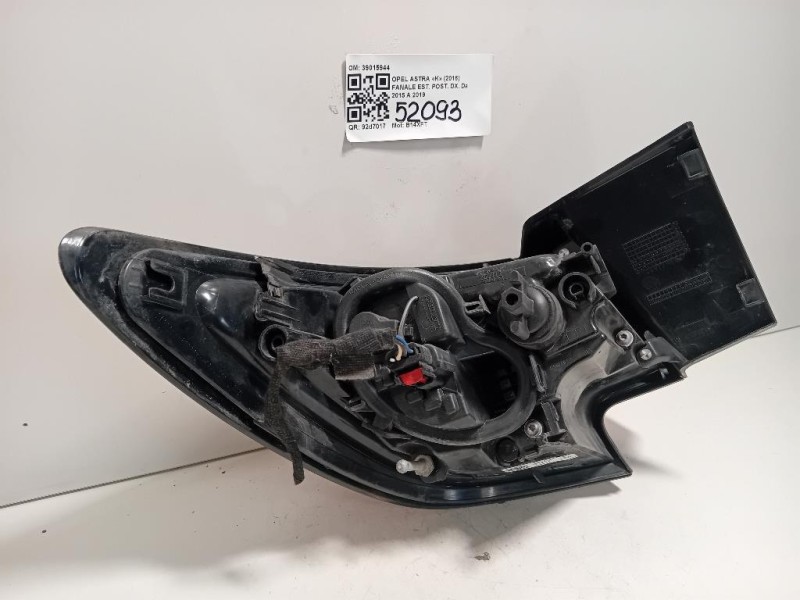 Fanale EST POST DX 39015944 Opel Astra K 2016