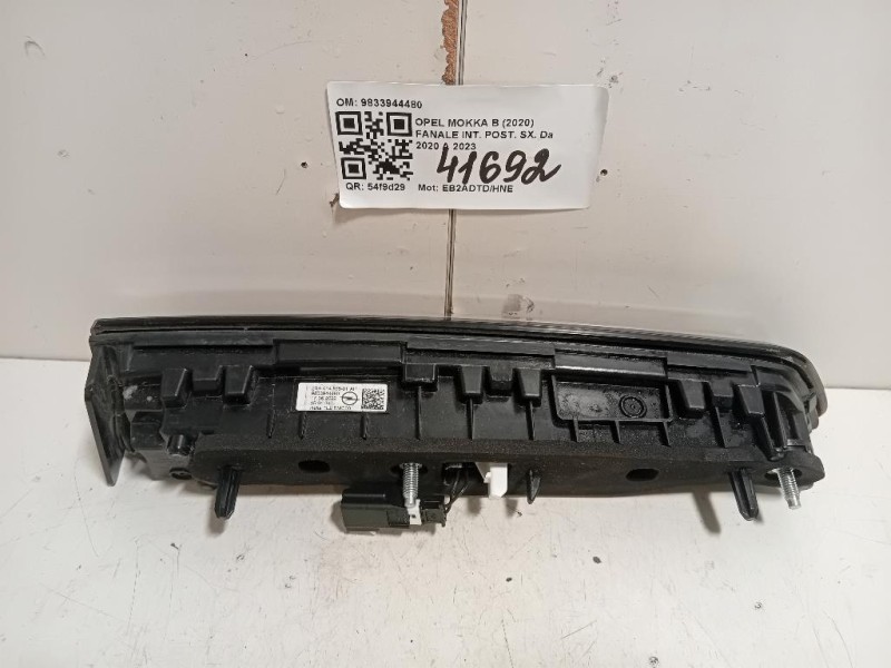 Fanale INT POST SX 9833944480 Opel Mokka B 2020