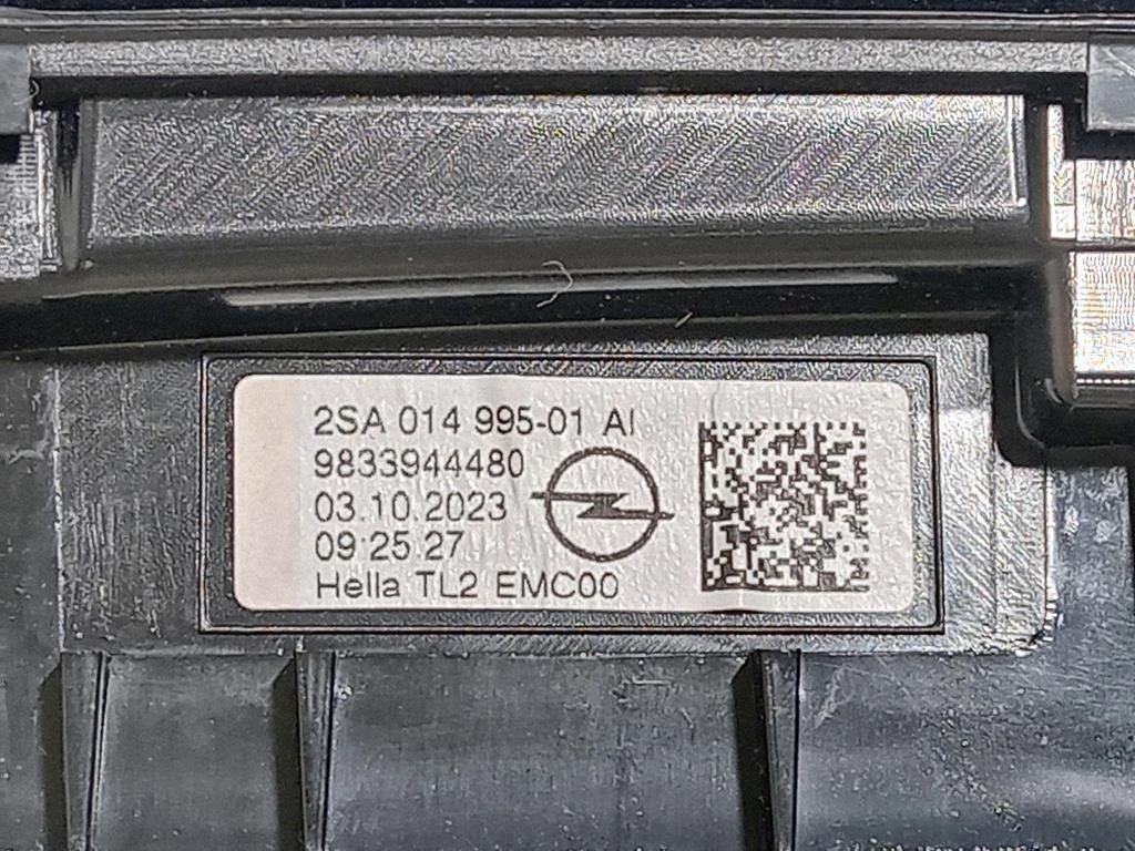 Fanale INT POST SX 9833944480 Opel Mokka B 2020