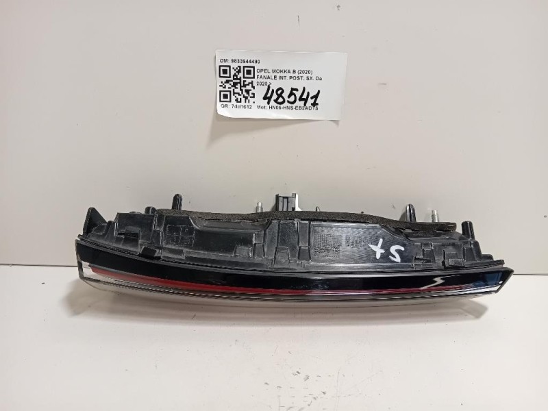 Fanale INT POST SX 9833944480 Opel Mokka B 2020