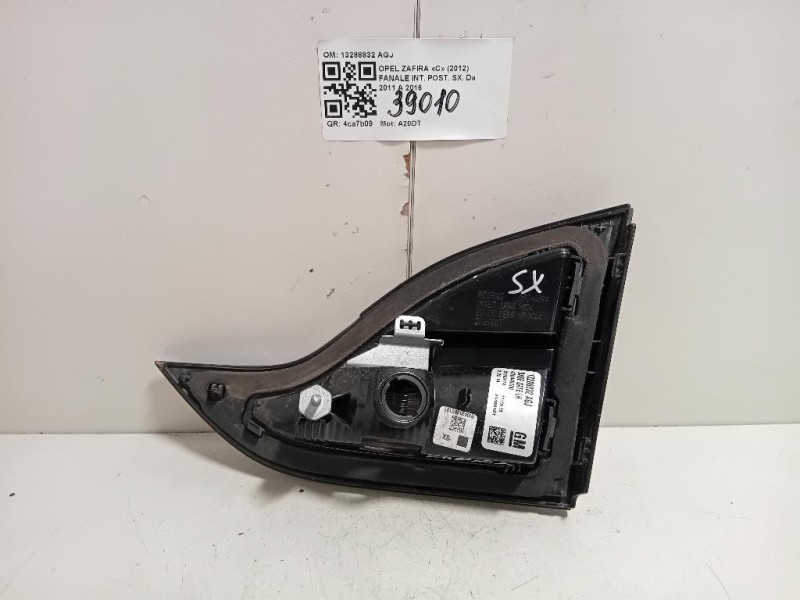 Fanale INT POST SX 13288832 AGJ Opel Zafira C 2012