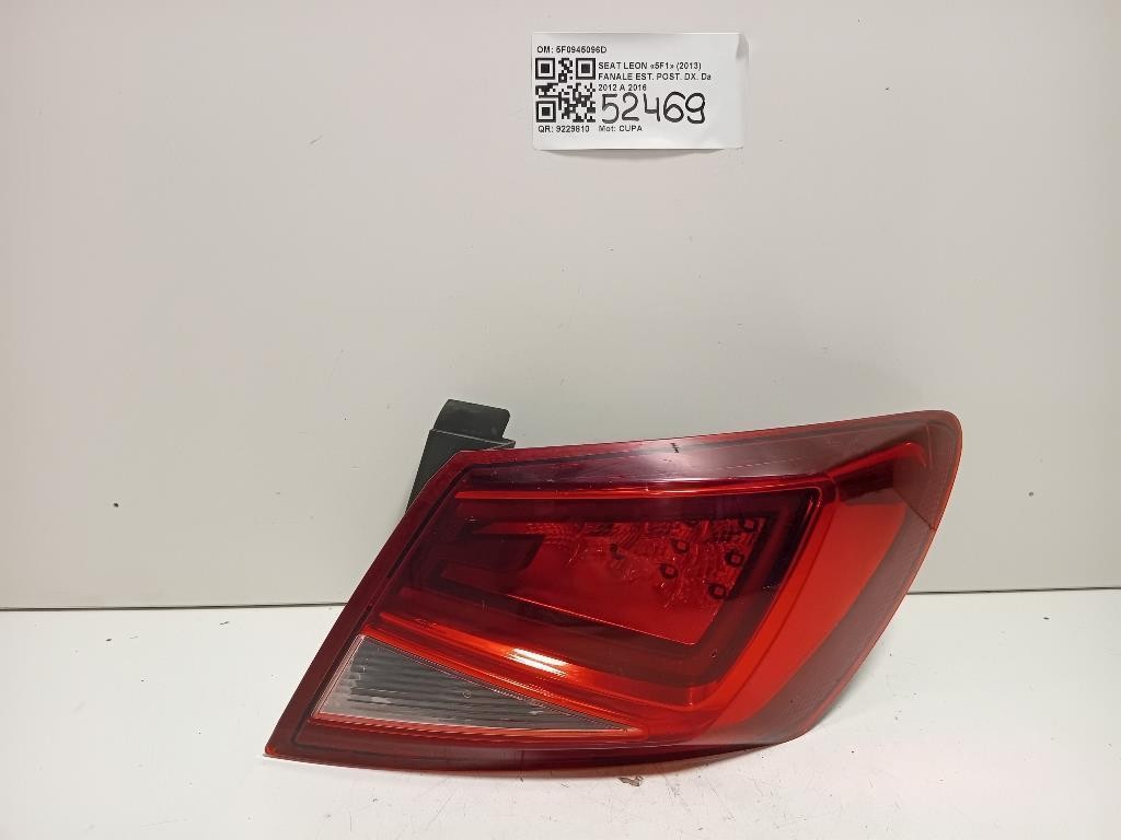 Fanale EST POST DX 5F0945096D Seat LEON 5F1 2013