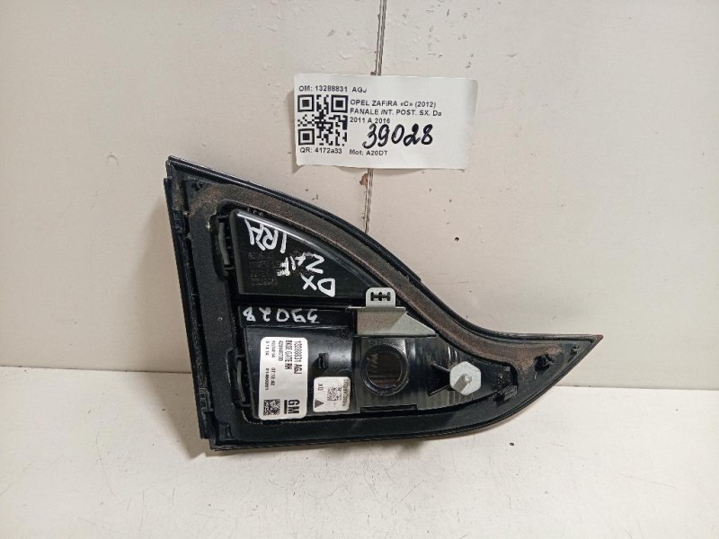 Fanale INT POST SX 13288831 AGJ Opel Zafira C 2012