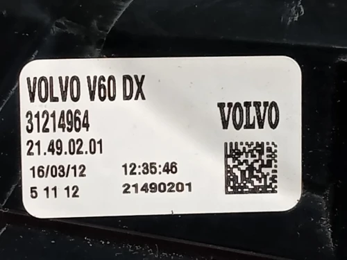 Fanale EST POST DX 31214964 Volvo V60 I 2010