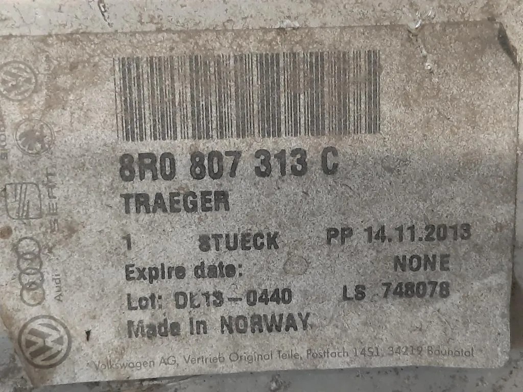 Traversa Paraurti POST 8R0 807 313C Audi Q5 8RB 2009