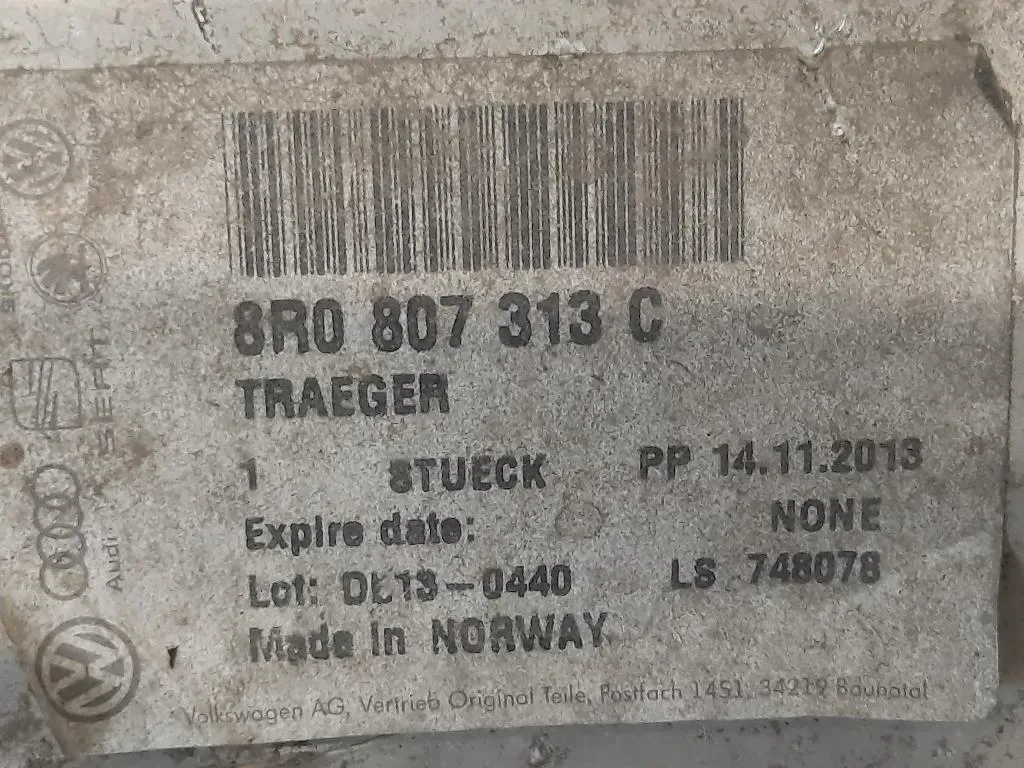 Traversa Paraurti POST 8R0 807 313C Audi Q5 8RB 2009