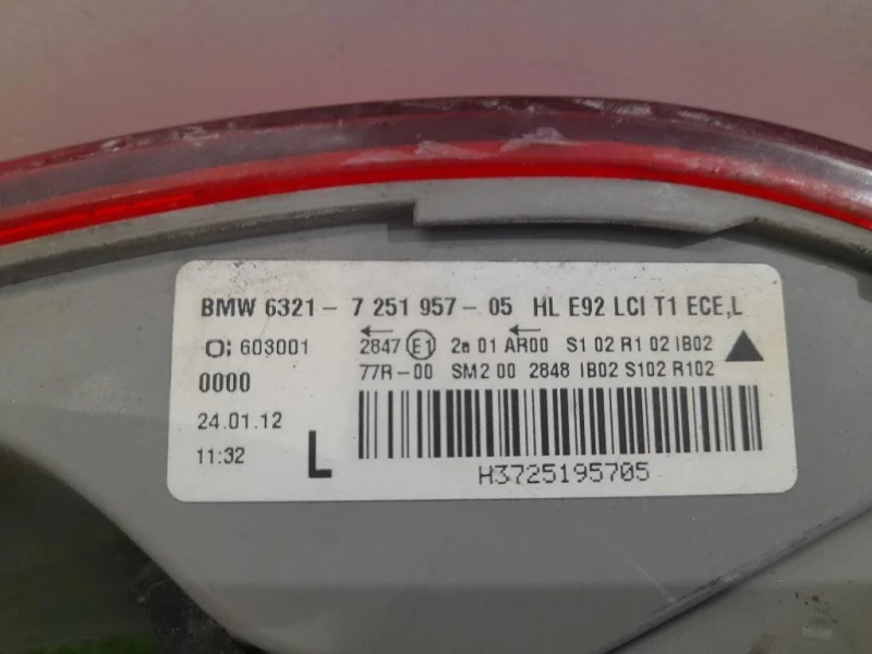 Fanale EST POST SX 7251957 Bmw Serie 3 E92 Coupe 2007