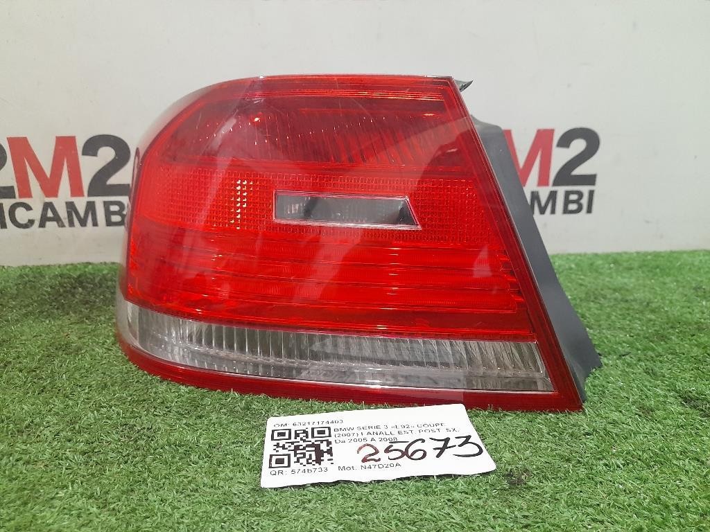 Fanale EST POST SX 63217174403 Bmw Serie 3 E92 Coupe 2007